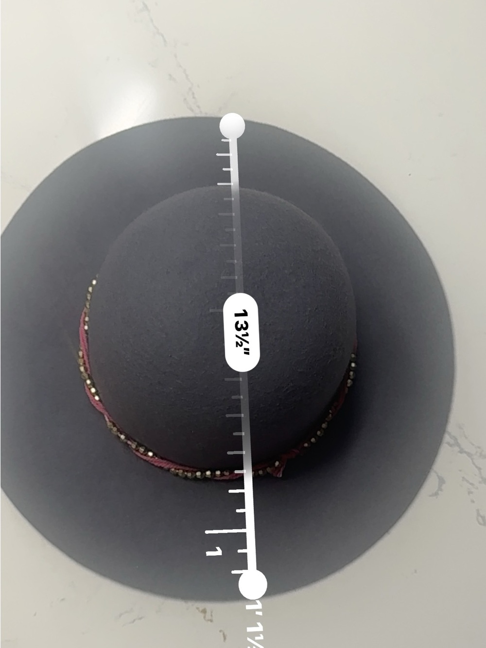 Target Black Felt Kids Wide-Brim Hat with Beaded Braided Band